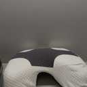 Side Sleeper Pillow with Arm Hole, Upgraded Height Arm Pillow for Larger Frames, Shoulder Relief System, Premium Memory Foam, Suitable for Side, Back and Stomach Sleepers - Grey (7.1in Height)