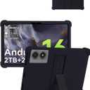 for TABWEE T50 (11 Inch) Android 16 Tablet Protective case, ZBAGUG Shockproof Lightweight Silicone Protective Cover with Stand, Child-Friendly Protection, Easy to Clean Design, Black.
