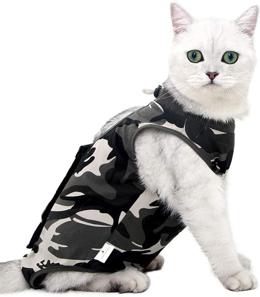 Cat Recovery Suit for Abdominal Wounds or Skin Diseases, Cat Onesie for Cats After Surgery Female Kitten Recovery Suit, Breathable E-Collar Alternative for Cats After Spay Anti Licking Wounds (Small)