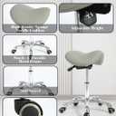 Adjustable Heavy Duty Rolling Stool, Saddle Stool with Wheels, No Back
