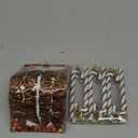 12 Pcs Candy Cane Christmas Decorations,5.5inch Glitter Candy Cane Bows for Xmas Tree Hanging Ornament Holiday Festival Party Home Decoration (Coffee)