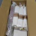 Liacere 175PCS Red Plastic Plates - Disposable Burgundy Red and Gold - 25 Guest Baroque Plastic Dinnerware Include 50Plates, 25Pack Pre Rolled Napkins with Silverware 25 Cups for Christmas