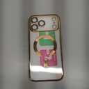 Magnetic for iPhone 16e Case with Privacy Screen Protector & Full Camera Cover,[Non-Yellowing] Plating Glossy Soft Shockproof Clear Phone Case with MagSafe Women Girls for 16 e,Gold