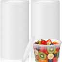 100 Pack Deli Container Lids Clear Plastic Reusable Lids for 8, 16, 32oz Deli Container Soup, Freezer, Microwave, Dishwasher Safe, Not Include Cups