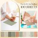 Spiareal 100 Pcs Blank Note Cards 4 x 6 in Blank Decorative Notecards Index Cards Bulk Thank Greeting Notecards for DIY School Office Wedding Baby Shower(Green,4 x 6 in,Floral)