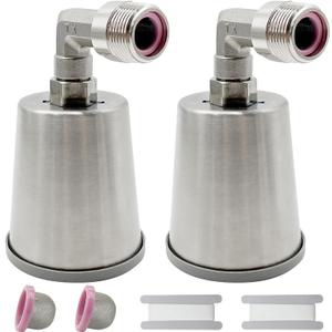 2 PCS 304 Steel Water Float Valve, Water Level Control Water Tank Traditional Float Valve Upgrade (1/2 inch Side Inlet)