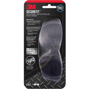 3M Secure-Fit 400 Anti-Fog Eye Protection Glasses, Gray (One Size)