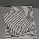 YCOLL Farmhouse Pillow Covers 12x20, Modern Accent Lumbar Throw Pillow Covers Set of 2, Navy and Beige Striped Patchwork Linen Decorative Pillows Cushion Covers for Couch Chair Bedroom Home Decor