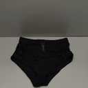 Tempt Me Women's High Waisted Swimsuit Bottom Tummy Control Ruched Bikini Bottom Vintage Swim Bottom Tankini Briefs (XX-Large, Black)