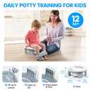 Orzbow Portable Potty Training Toilet, Travel Potty Seat for Toddler Boys Girls with Splash Guard, Potty Training Essentials, Foldable, Includes Free Travel Bag and 40 Liners, Indoor/Outdoor Use, Grey