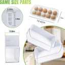 AMI PARTS DA97-12650A(RIGHT) & DA97-12657A(LEFT) Refrigerator Door Shelf | Fit for Refrigerator Parts RF260BEAESR RF261BEAESR RF261BEAESP RF260BEAEWW with 2 Egg Trays