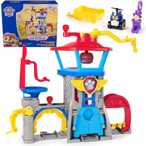 PAW Patrol: Air Rescue, Pup Squad Adventure Bay Airport Playset, with Chase Toy Car & PAW Patrol Vehicle Launcher, Kids Toys for Boys and Girls 3+
