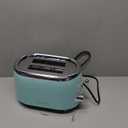 Mueller Retro Toaster 2 Slice with 7 Browning Levels and 3 Functions: Reheat, Defrost & Cancel, Stainless Steel Features, Removable Crumb Tray, Under Base Cord Storage, Turquoise
