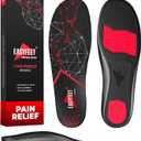 Plantar Fasciitis Relief Shoe Insoles - High Arch Support Inserts Men Women - Orthotics Shoe Inserts for Flat Feet - Work Boots Running Hiking Insoles (S (Men 7-8.5/Women 8-9.5), Black)