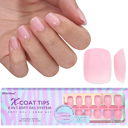BTArtbox XCOATTIPS Natural Nail Tips  Extra Short Square Press On Nails Pink, Long Lasting Soft Gel Nails False Nail, Soak Off Acrylic Fake Nails Extensions for Nail Art DIY Women
