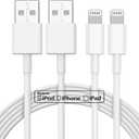 2pack 10ft iPhone Charger, [Apple MFi Certified] Long iPhone Charger Cord 10 ft, Apple Lightning to USB Cable, 10 Foot Fast Charging Cords for iPhone Charger 14/13/12/11/13 Pro/13 Max/X/XS/XR/XS (White)