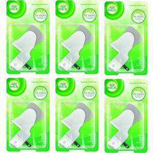 Air Wick Scented Oil Warmer Plugin Air Freshener, White, 6ct (1 Count (Pack of 6))