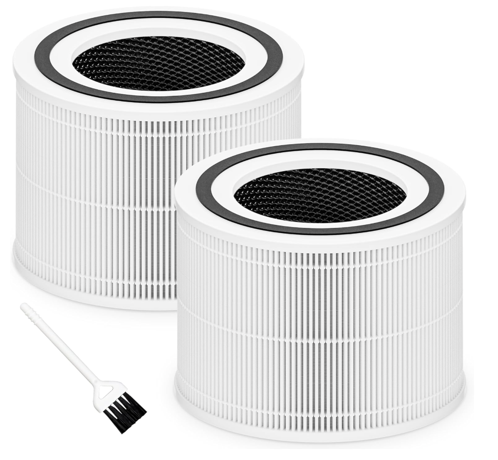 Core 300 Replacement Filter for LEVOIT Core 300 Core 300S Core 300P Core 300SP Air Purifier, 3in1 High Efficiency and Activated Carbon, Compared to Part # Core 300RF, 2 Pack, White