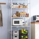Sakugi Storage Shelves - 5 Tier Shelf Organizer, Heavy Duty Garage Shelving Unit with Leveling Feet, Stable Metal Shelves Organizer for Pantry, Kitchen and Closet, 33.0" W x 12.6" D x 72.0" H, White