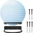 Yoga Ball Holder, Large Exercise Ball wall Mount, Storage Rack Compatible with 12 to 26 Inch Fitness Balls, for Commercial Gym, Home Gym, Physical Therapy & Storage Room