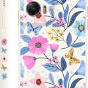 LEECG for Motorola Moto G Stylus 5G 2024 Case, Flower Pattern Slim Case Soft Silicone Protective for Moto G Stylus 5G 2024 Phone Cover, Flower Rice White