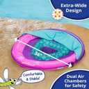 SwimSchool Infant Baby Pool Floats, Free Swimming, Super Buoyant Ages 6-24 Months Multiple Colors/Styles Adjustable Canopies and Seats, Splash & Play Baby Floaties