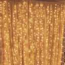 Twinkle Star 300 LED Window Curtain String Light Wedding Party Home Garden Bedroom Outdoor Indoor Wall Decorations, Warm White