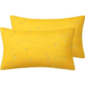 Phantoscope Pack of 2 Premium Dual Usage Outdoor Pillow Inserts, Waterproof Throw Pillows No Cover Needed, Colorful Decorative Couch Sham Cushion Stuffer Patio Couch Tent, Yellow 12 x 20 Inches Phantoscope Pack of 2 Premium Dual Usage Outdoor Pillow Inserts, Waterproof Throw Pillows No Cover Needed, Colorful Decorative Couch Sham Cushion Stuffer Patio Couch Tent, Yellow 12 x 20 Inches