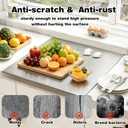 35.4"x22.8" Extra Large 304 Stainless Steel Cutting Board, Metal Chopping Board with Lip Easy Clean Metal Pastry Kneading Board for Kitchen Countertop Food Grade Pastry Kneading Dough Board