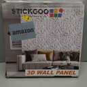 STICKGOO Slat Wall Panel, 3D Wall Panels for Interior Wall Decor PVC Fluted Textured Panel 12-Tile 19.7 x 19.7in - Black