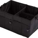 Trunk Organizer Car Basket Storage Tote Organizer Small Black Collapsible Snack Bins for Car SUV Sedan