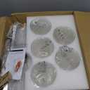 39.4" Kitchen Island Lighting, 5 Lights Clear Glass Pendant Light Fixtue, Chrome Linear Metal Chandelier for Dining&Living Room Foyer,Height Adjustable,E26 Socket