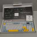 Wireless Keyboard Creamy Membrane with Rainbow Backlight,3-Mode Connectivity (BT/2.4G/USB-C) with LCD Screen & Multifunction Knob,200H Battery, 94 Key PBT Keycaps, Quiet Typing for Office/Home/Gaming