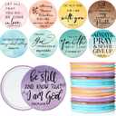 18 Pcs Mini Christian Compact Mirror Bulk Back to School Gifts for Teachers Inspirational Bible Verse Aesthetic Pocket Mirrors for Women First Day of School Church Group Mentors