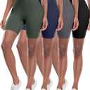 CHRLEISURE High Waisted Spandex Biker Shorts, Workout Booty Soft Yoga Shorts for Women (XL)