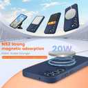 Liquid Silicone Case for Samsung Galaxy S23 with Magnetic Stand, Mil-Grade Drop Shockproof, Full Camera Protection Anti-Scratch Microfiber Lining Silicone Phone case, Dark Blue