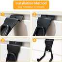 Slatwall Hooks, Slat Wall Accessories Multi Size Garage Hooks Storage Utility Hanging Hooks Wall Mount Tool Holder for Ladder Garden Tools (14 Pack, Black)