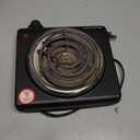 Elite Gourmet ESB100B Countertop Single Coiled Burner Electric Hot Plate, Temperature Control, Indicator Light, Easy to Clean, Black
