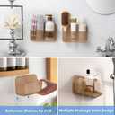 Diesisa 2pc Acrylic Wall Mount Organizer, Adhesive Cabinet Door Organizer,Acrylic Bathroom Shelves for Wall,No Drilling Hang Walls,with Self Adhesive Tape, for Bathroom, Kitchen, Living Room