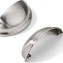 khtumeware 10 Pack 2-1/2" Drawer Pulls Brushed Satin Nickel Cabinet Cup Pulls Kitchen Hardware Cabinet Handles Drawer Handles Knobs 2.5 inch Hole Center