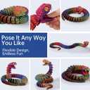 41.7in Giant 3D Printed Snake Realistic Large Toy Snake Figurine, Flexible Snake Model with Noctilucent Movable Teeth for Large 3D Printed Animals Collectors, Stress Relief Fidget Toy