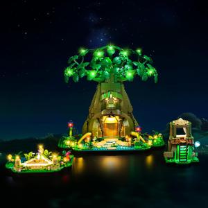 LED Lighting Compatible with Lego Great Deku Tree 2-in-1 77092, Light Kit Compatible with Lego 77092, Giving Light to Model, NOT Included The Model SetGreen Typical Version