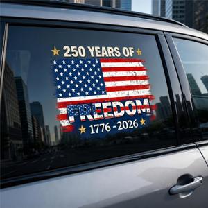 Dazoratix 250 Years America Decals - 250th Anniversary Vintage Retro USA Flag Merchandise Patriotic Independence Day Freedom American Vinyl Stickers for Car Windows Vehicles Tumblers Bumpers Decor