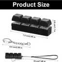 2 Pcs Keyboard Fidget Toys Fidget Clicker, Keyboard 4-Button Keychain Clicker Button ADHD Gifts Sensory Toy for Adult to Relief Stress Boost Focus Pass The Time, Black