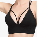 MotoRun Bralettes for Women, Strappy Sports Bra Push up Bralette Sexy Bras Rave Top L