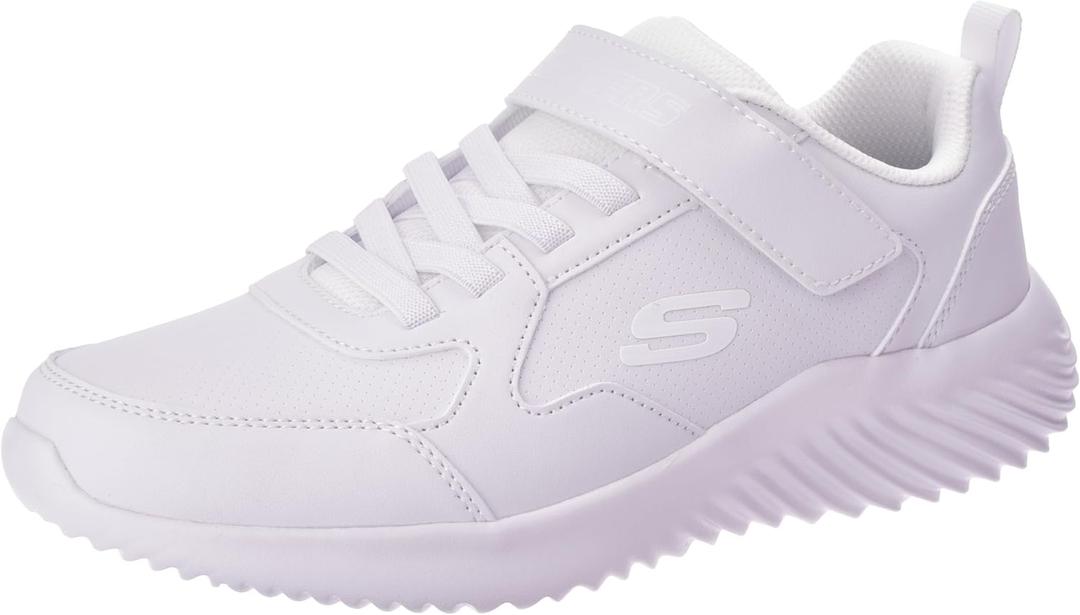Skechers Kids Boy's Bounder Sneaker (12.5 Little Kid, White)