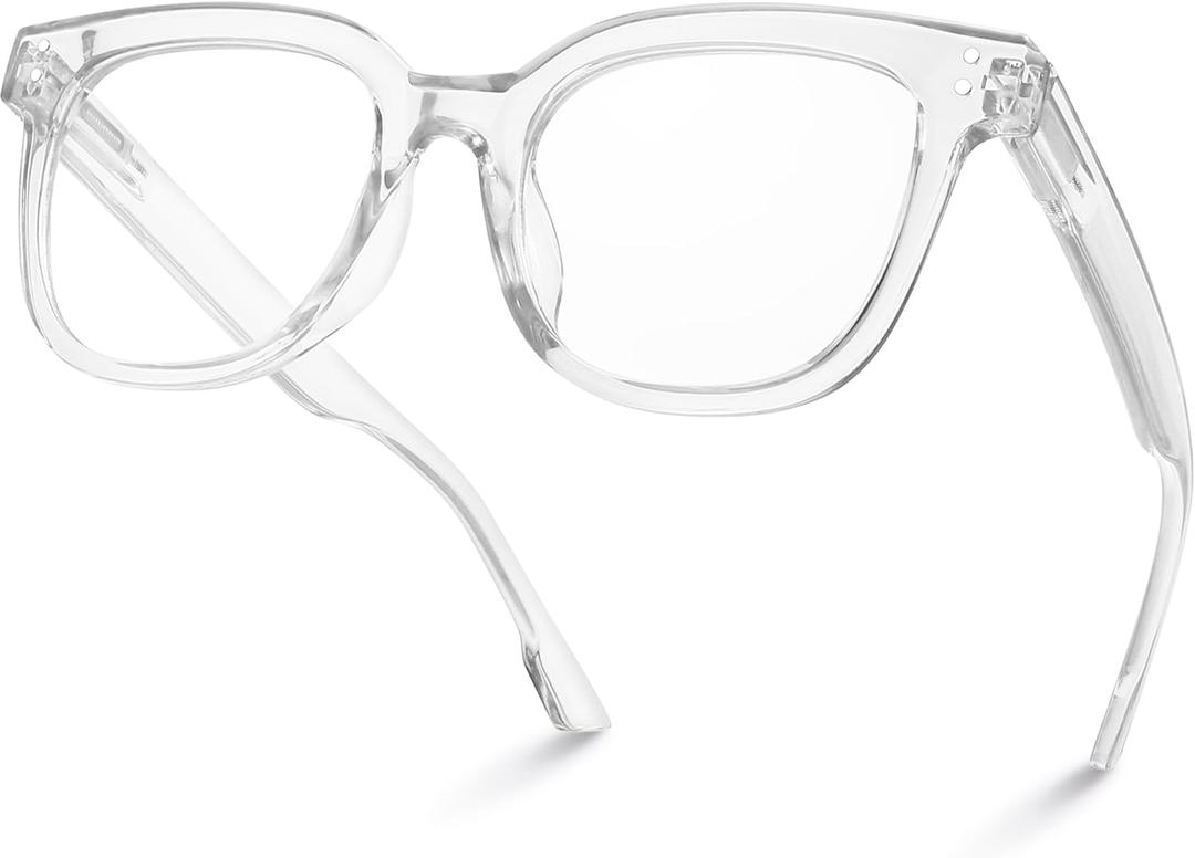 miyya Blue Light Glasses for Women & Men  Oversized UV & Blue Light Blocker Chunky Frames, All-Day Comfort, Stylish Eyewear (Clear)