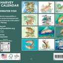 Guy Harvey Calendar 2026 Wall Freshwater Fishing Gifts For Fisherman Fish Monthly Calender 12 Month | American Made In The USA