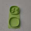 Silicone Foldable Novelty Dinner Plates, Suction Plates for Baby Travel Essential with Forks and Spoons, Microwave & Dishwasher Safe, Green