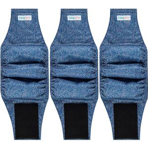 Langsprit Male Belly Bands for Dogs (Pack of 3) Dog Diapers Male High Absorbing Dog Wraps Washable Reusable Small Doggy Doggie Puppy Dog Diapers Jeans Medium 